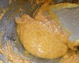 A picture of step 5 of Edible Mug Representing cocoa pudding, caramelized banana Halwa.