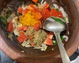 A picture of step 2 of Kala Chana Masala.