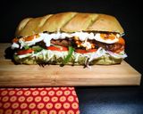 A picture of step 9 of Healthy Sub Sandwich (Multigrain spinach loaf and Rajma Tikki).