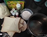 Foto langkah ke 1 dari resep Puding Roti Tawar Rainbow.