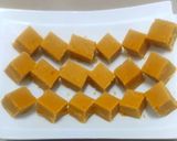 A picture of step 7 of Mango mysore pak.