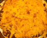 A picture of step 8 of Meatless Enchilada Pie.