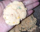 A picture of step 2 of Parippu vada - traditional Kerala snacks.