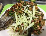 รูปขั้นตอนการทำที่ 12 ของ ปลาช่อนลุยสวน 🥦🥬🥒🍋🌶🌶🌶🌶