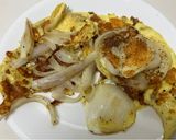 煎爆乳酪絲，圓切洋蔥蛋餅的食譜步驟4照片