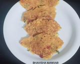 A picture of step 3 of Barley flour chilla.