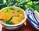 Hình bước làm 4 của món Cà ri rau củ chân nấm