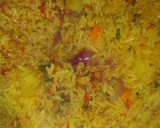 A picture of step 3 of Curry jollof rice.