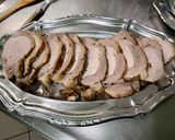 Une image de l'étape 16 de Longe de porc au miel, moutarde, thym et échalotes.