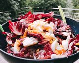 Hình bước làm 4 của món 💚 Salad Ý Với Diếp Xoăn Tím & Trứng Gà (Vegetarian)