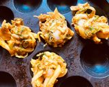 A picture of step 4 of Veg pakoda oil free vegetarian dish 0 oil onion potatoes cabbage,healthy pakoda for diet,snacks.