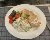 A picture of step 5 of Pollo en Pepitoria (Chicken in Almond Sauce) - Spanish Heaven on a Plate - Enjoy :P.