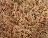 A picture of step 4 of Veg Garlic fried rice.