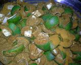 A picture of step 3 of Aavakkai Pickle.