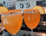A picture of step 7 of Caramel Apple Mimosas 🍎.