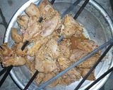 A picture of step 2 of Chicken Tikka with white rice.