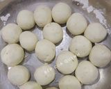 A picture of step 3 of Red Bean Mochi Dumplings in Ginger Syrup.