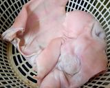 Hình bước làm 1 của món Tai mũi heo ngâm nước mắm