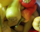 Ecetes bazsalikomos almapaprika télire házilag recept fázis 1 fotója