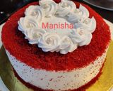 A picture of step 10 of Christmas special Red Velvet Cake 🎂.