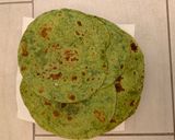 A picture of step 3 of Palak Paratha.