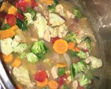 A picture of step 1 of Chicken veggies soup.