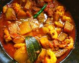 A picture of step 4 of Kumro-Chingri'aur Dalna(Pumpkin and Prawn Curry).