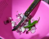 A picture of step 2 of Matar Chaat.