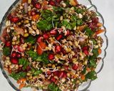 A picture of step 3 of Mixed sprouts and veggies salad with pomegranates.