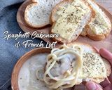 Gambar langkah 7 resipi Spaghetti Cabonara & French Loft.