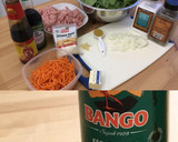 A picture of step 1 of Ground Pork Stir Fry With Spinach and Carrot.