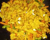 A picture of step 2 of Dragon Chicken Macaroni.