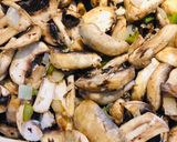 A picture of step 2 of Creamy Mushrooms 🍄 with Ravioli.