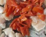 A picture of step 3 of Chicken macroni.