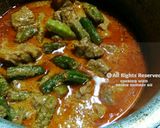 A picture of step 4 of Bhindi gosht #coopadramadan #sehri.