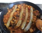 Une image de l'étape 11 de Chipolatas au curry d'aubergine et tomates.
