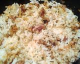 A picture of step 2 of walnut and herb rice.