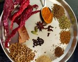 A picture of step 1 of Chettinad Masala.