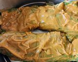 A picture of step 4 of Alvi Pattarveliya Patra - Authentic Gujarati Snack - Colocasia Leaves Steamed Rolls.