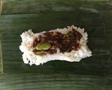 Foto langkah ke 4 dari resep Nasi Uduk Bakar Teri Jengki(#pr_masakanbungkusdaun).