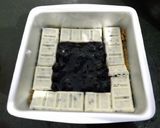A picture of step 4 of No Bake Blueberry Biscuit Cake.