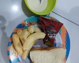 Foto langkah ke 1 dari resep Roti Panggang Gulung Pisang Coklat.