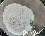 A picture of step 1 of Mysore Bajji with Spring Onion Greens.