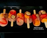 A picture of step 4 of Lemon Shikanji Mix Fruits Ice Candy Popsicles.