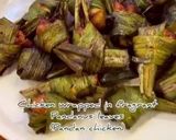 A picture of step 7 of Chicken wrapped in fragrant pandanus leaves. (Pandan Chicken).
