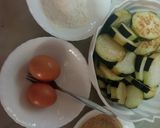 A picture of step 2 of Eggplant Croquettes 🍆 with Chicken 🐔.