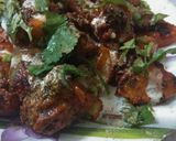 A picture of step 7 of Tandoori mushroom.