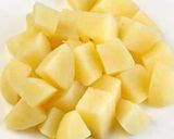 A picture of step 1 of Fried potatoes with water chestnut flour (Singhara aata).
