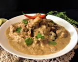A picture of step 7 of Mutton Rezala.