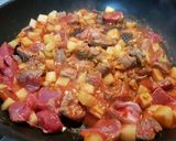 A picture of step 4 of Saffron Rice with Biryani Beef.